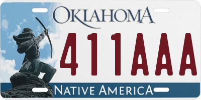 OK license plate 411AAA