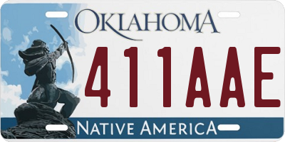 OK license plate 411AAE