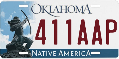 OK license plate 411AAP