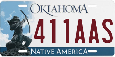 OK license plate 411AAS