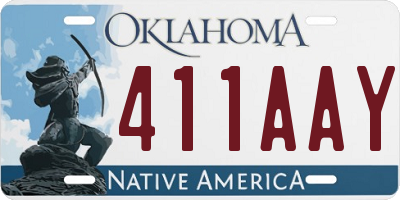OK license plate 411AAY