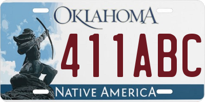 OK license plate 411ABC
