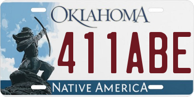 OK license plate 411ABE