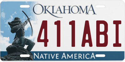 OK license plate 411ABI