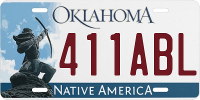 OK license plate 411ABL