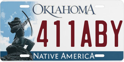 OK license plate 411ABY