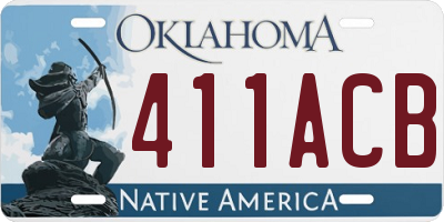 OK license plate 411ACB