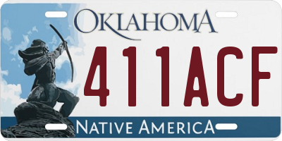 OK license plate 411ACF