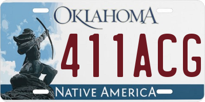OK license plate 411ACG