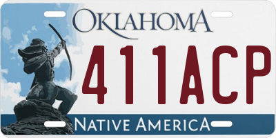 OK license plate 411ACP