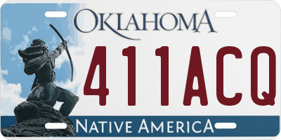 OK license plate 411ACQ