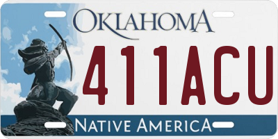 OK license plate 411ACU