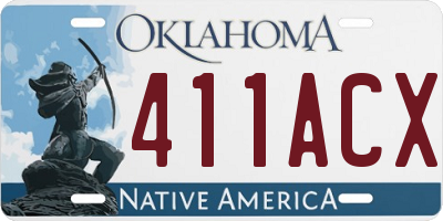 OK license plate 411ACX