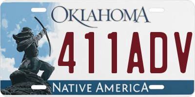 OK license plate 411ADV