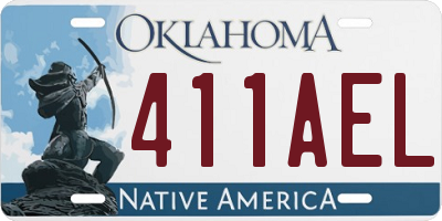 OK license plate 411AEL