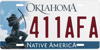 OK license plate 411AFA