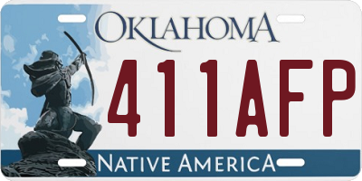 OK license plate 411AFP