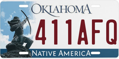 OK license plate 411AFQ