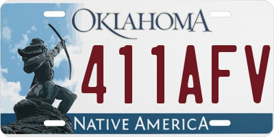 OK license plate 411AFV