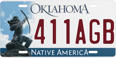 OK license plate 411AGB