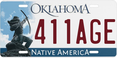OK license plate 411AGE