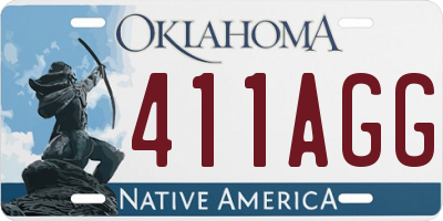 OK license plate 411AGG