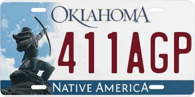 OK license plate 411AGP