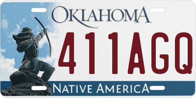 OK license plate 411AGQ