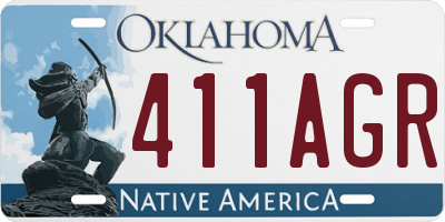 OK license plate 411AGR