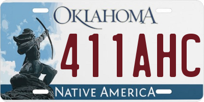 OK license plate 411AHC