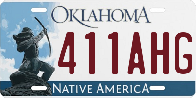 OK license plate 411AHG