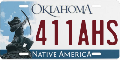 OK license plate 411AHS