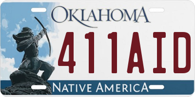 OK license plate 411AID