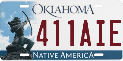 OK license plate 411AIE