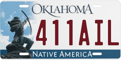 OK license plate 411AIL