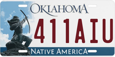 OK license plate 411AIU