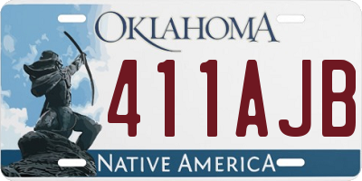 OK license plate 411AJB
