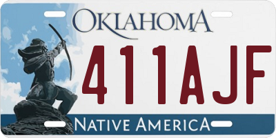OK license plate 411AJF