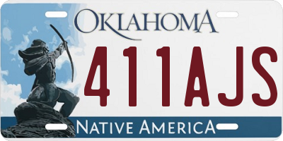 OK license plate 411AJS