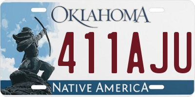 OK license plate 411AJU