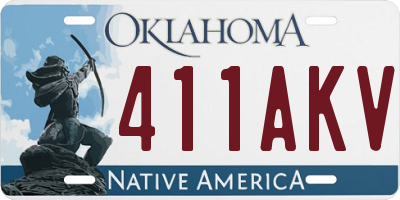 OK license plate 411AKV