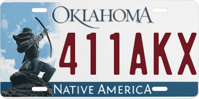 OK license plate 411AKX