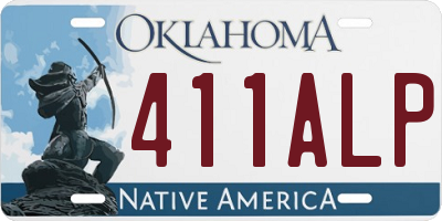 OK license plate 411ALP