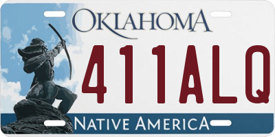 OK license plate 411ALQ