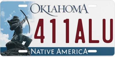 OK license plate 411ALU