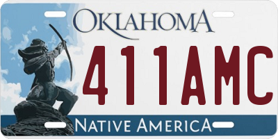 OK license plate 411AMC