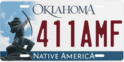 OK license plate 411AMF