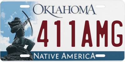 OK license plate 411AMG