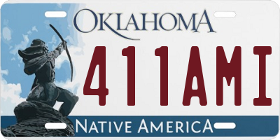 OK license plate 411AMI