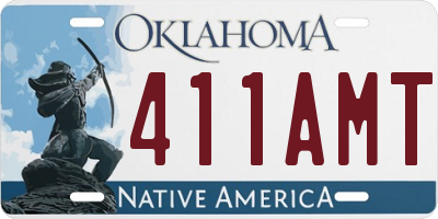 OK license plate 411AMT